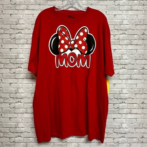 Disney Tops - DISNEY Mickey Mouse MOM Women's Size XL Graphic T-Shirt Red Short Sleeve Tee NEW